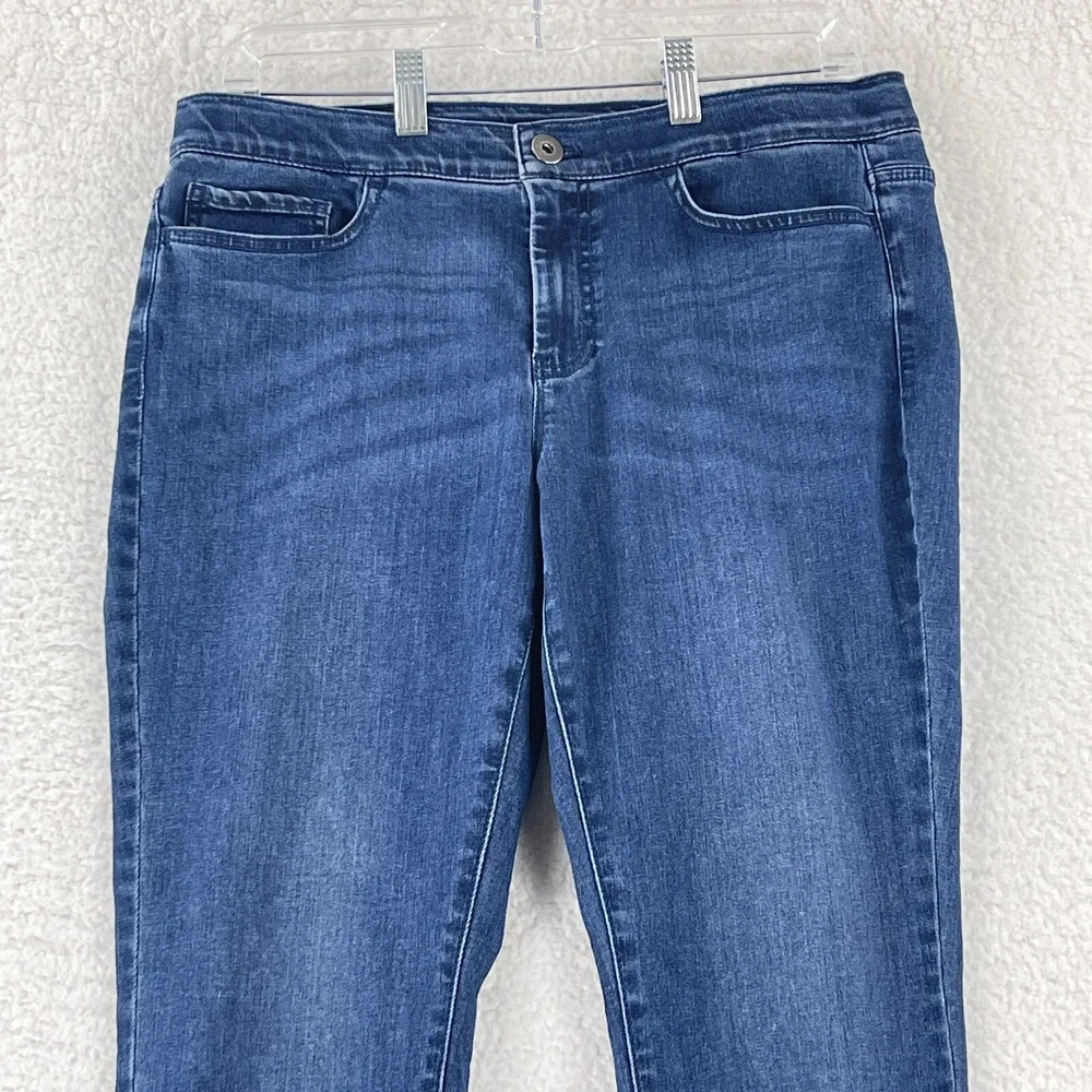 J. Jill Jeans Women Size 10 Blue Denim 5 Pocket Leggings Mid-Rise Stretch Casual